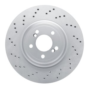 BMW M4 Brake Rotor (1) - Rear - R1 Concepts - Drilled GeoSPEC Coated - `15-`20